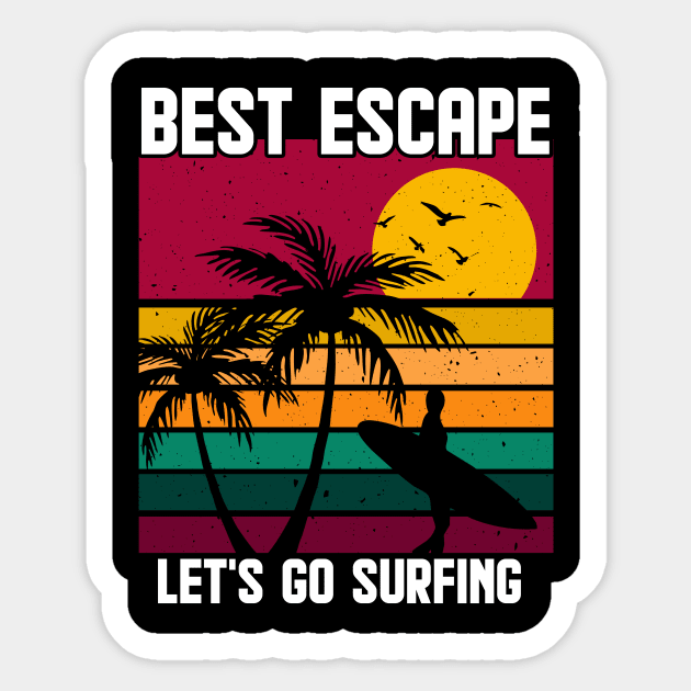 Lets go Surfing Sticker by Dominic Becker